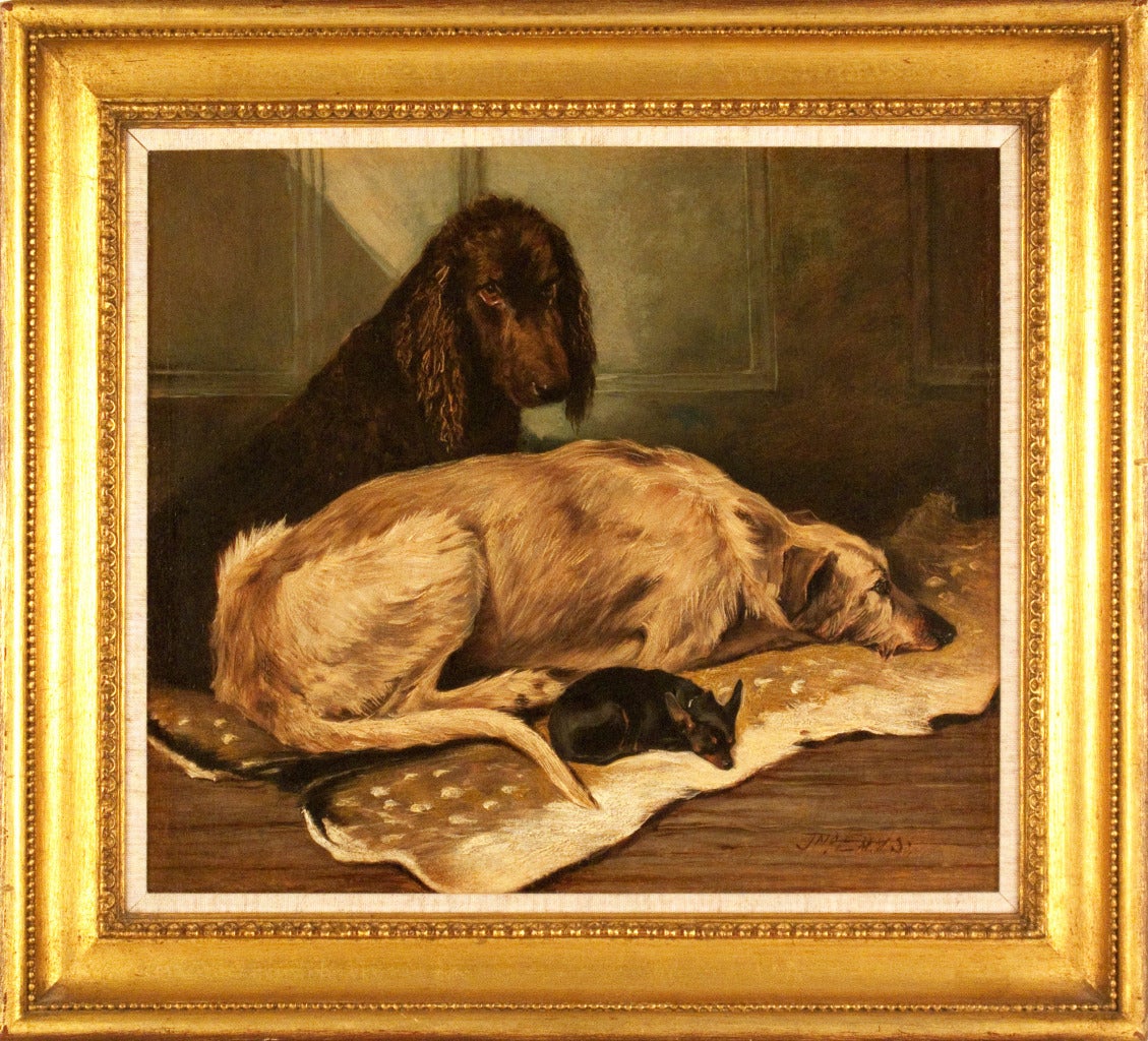 John Emms Animal Painting - Good Companions
