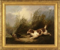George Armfield - Spaniel Flushing a Duck, 1868 Spaniel Flushing a Duck, 1868
