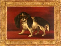 Antique Standing Tri-Color Cavalier King Charles Spaniel