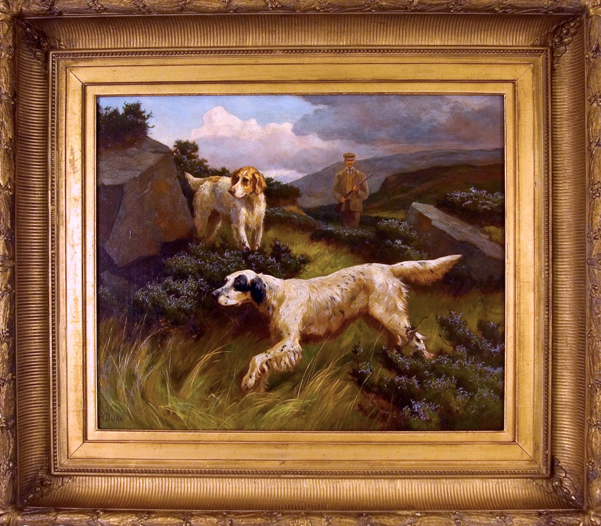 Setters in the Highlands - Painting by Alfred Duke