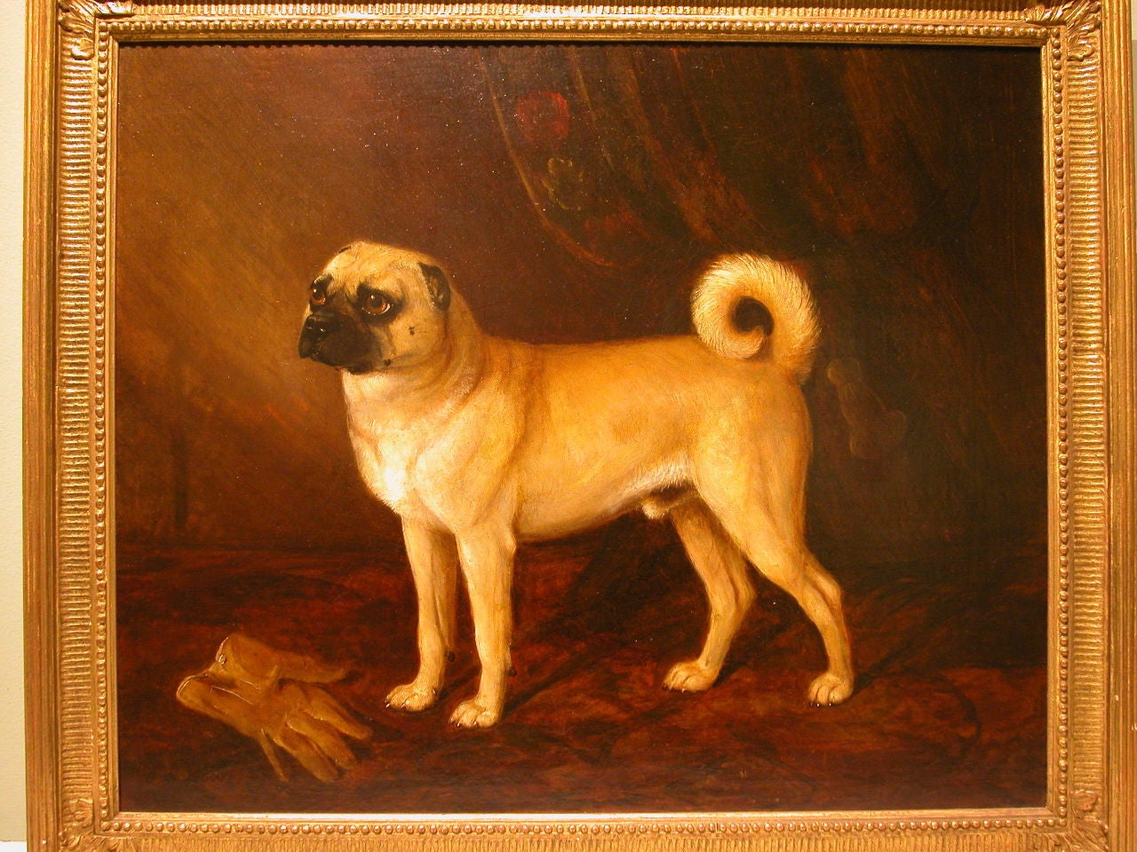 B.A. Howe Animal Painting - Pug with a Glove