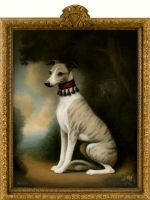 Seated  Whippet in Landscape, 2006