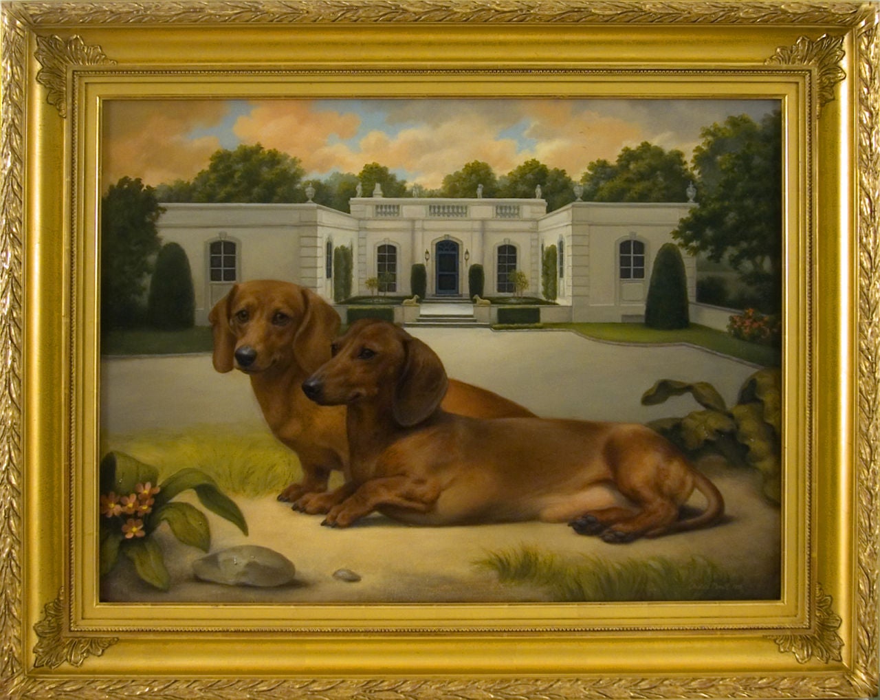Christine Merrill Animal Painting - Sir Lancelot and Maximilian, 1988