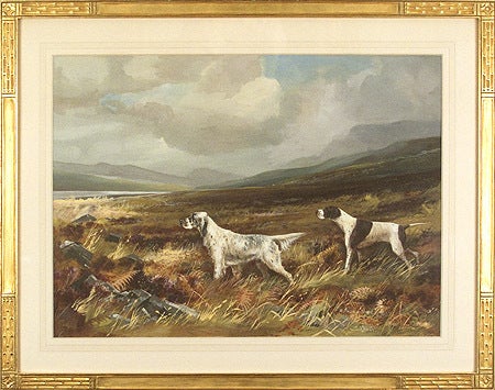 Reuben Ward Binks Animal Painting - Ch. Marvel of Crombie with Ch. Benson of Crombie