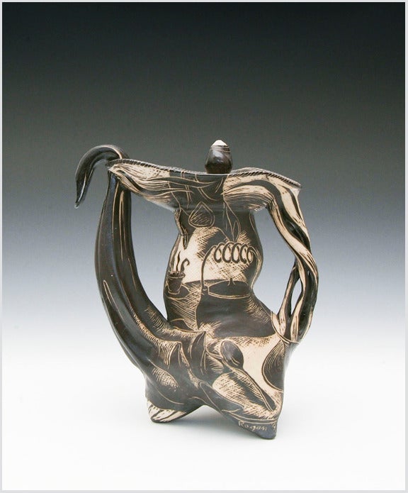 untitled teapot - Sculpture by David Regan