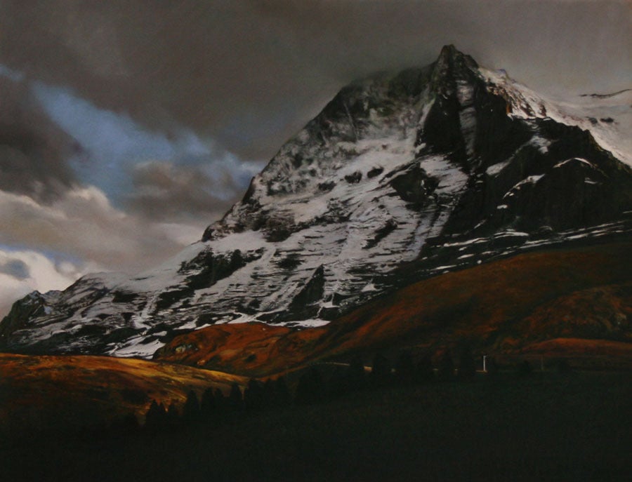 Andrew Hemingway Figurative Painting - The Eiger Shadow