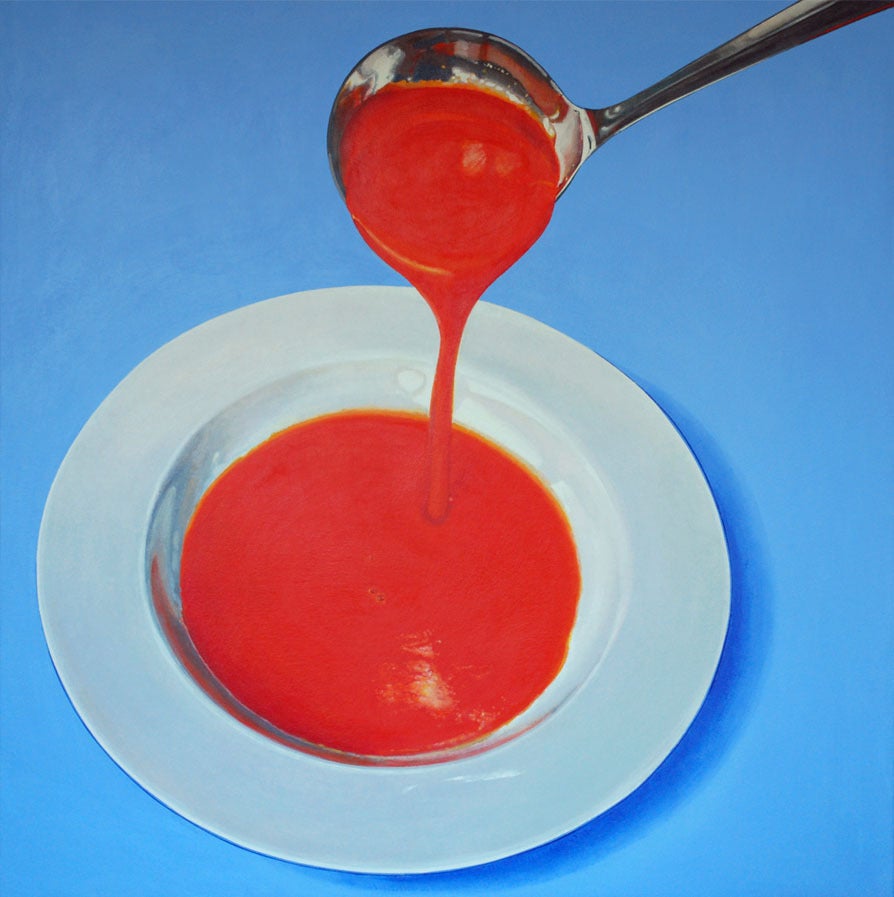 Cynthia Poole Figurative Painting - Advertising Gestures: Soup
