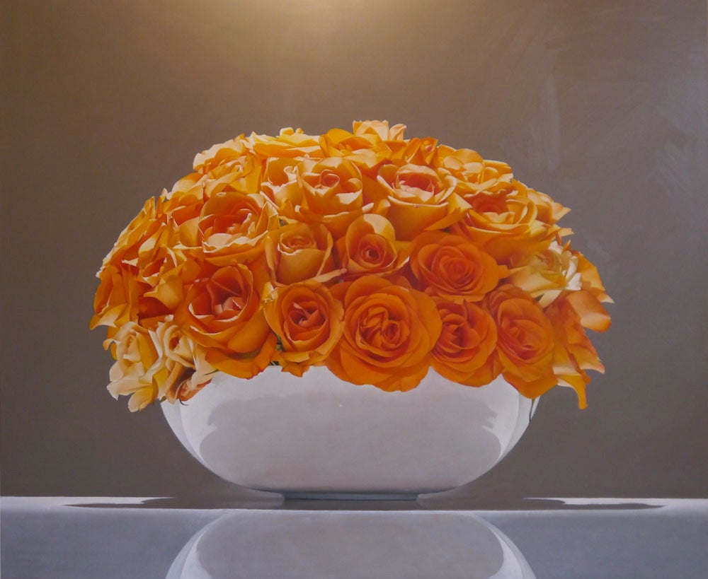 Sarah Sibley Still-Life Painting - Orange Roses