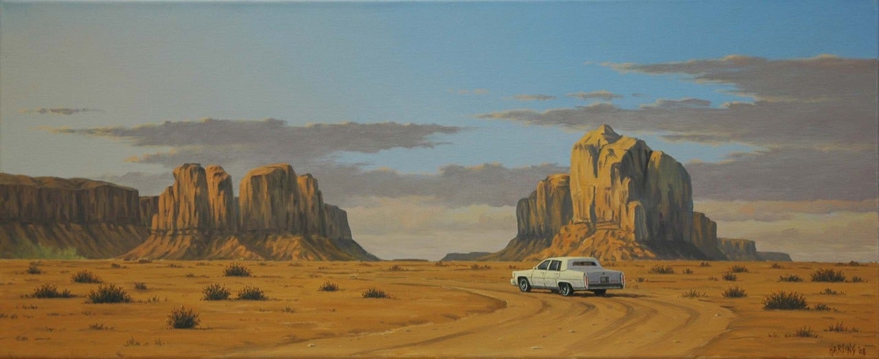 Simon Harling Landscape Painting - Monument Valley Cadillac