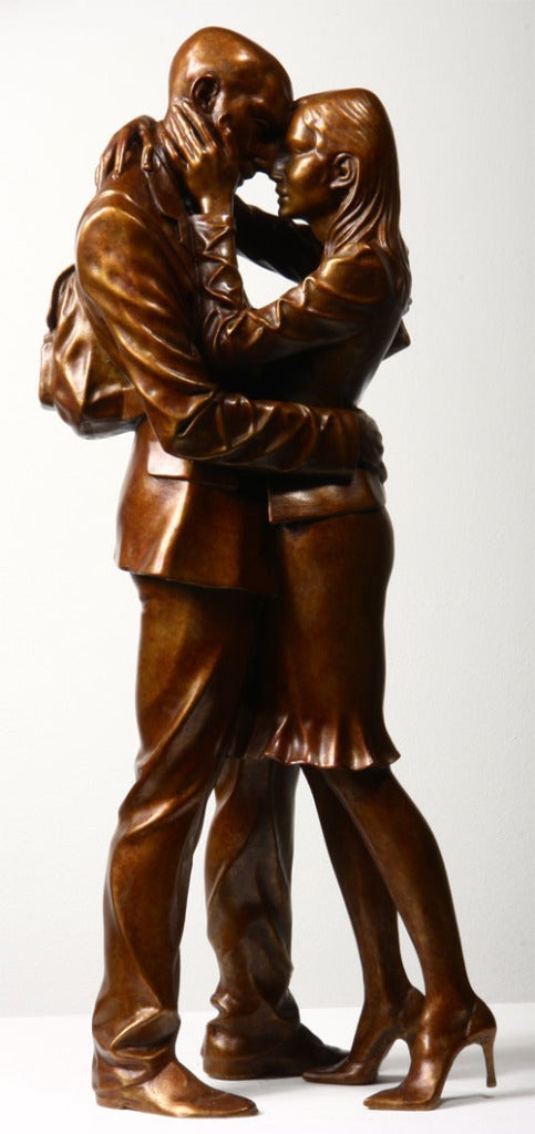 Paul Day Figurative Sculpture – Meeting Place (Mezzo)