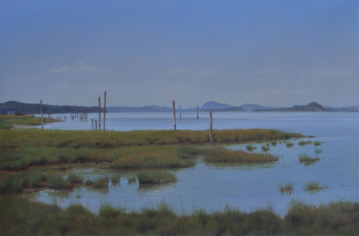 Carl Laubin Landscape Painting - Site of the English Boom Company, Camano Island