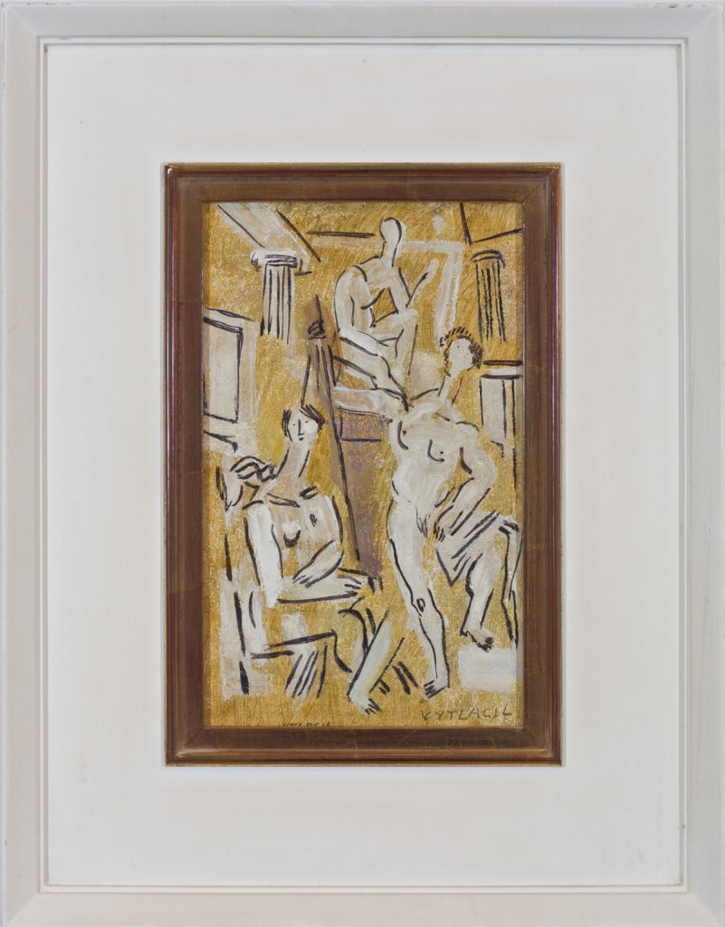 Vaclav Vytlacil Abstract Painting - "Untitled Figures"