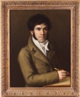 Antique Self-Portrait, aged twenty, holding a chalk stylus