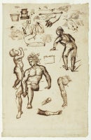 Sheet of Studies after Michelangelo and Raphael