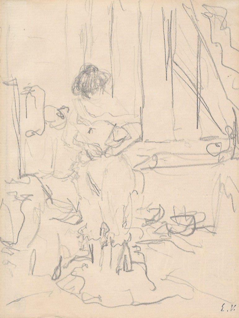 Edouard Vuillard Figurative Art - Jeune femme se deshabillant