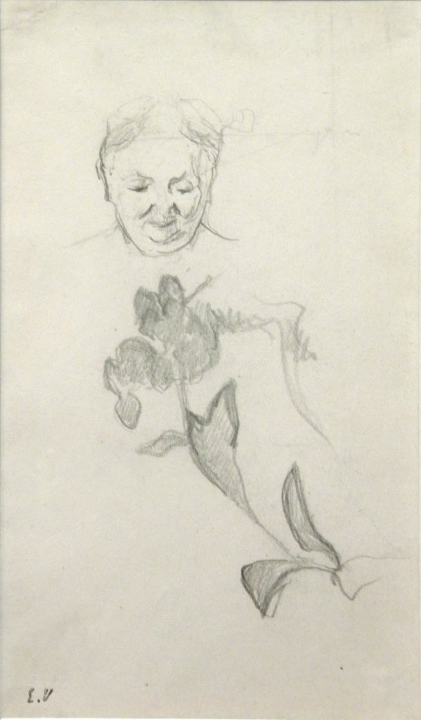 Edouard Vuillard Portrait - Studies of Madame Vuillard and Foliage (Madame Vuillard et feuillage)