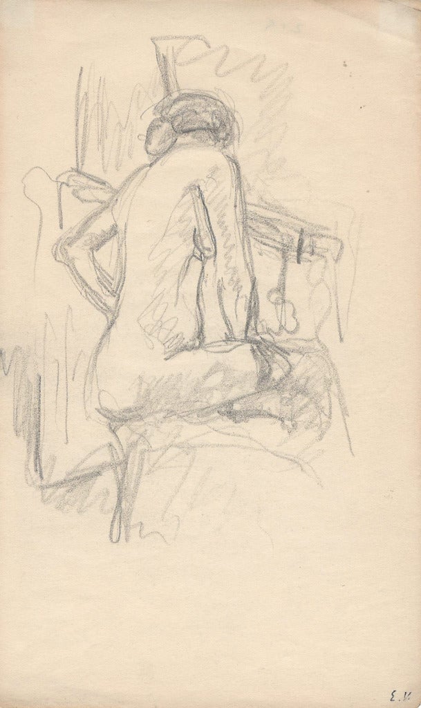 Edouard Vuillard Figurative Art - Etude de nu dans l'atelier