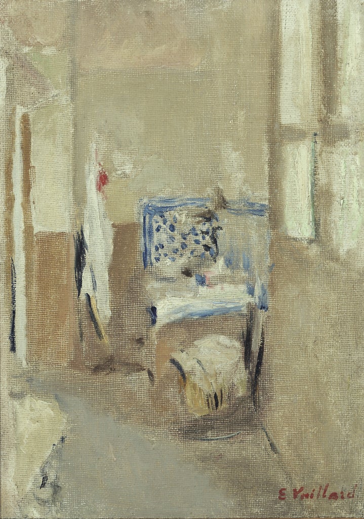 Le évier bleu - Painting de Edouard Vuillard