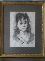 Beautiful Woman watercolor painting by Robert Philipp