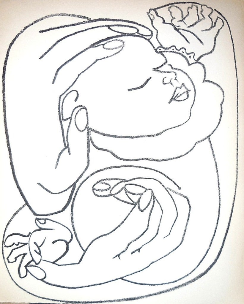 Françoise Gilot Figurative Print - Baby in Arms