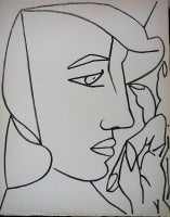 Tête d'une femme, portrait, 1951