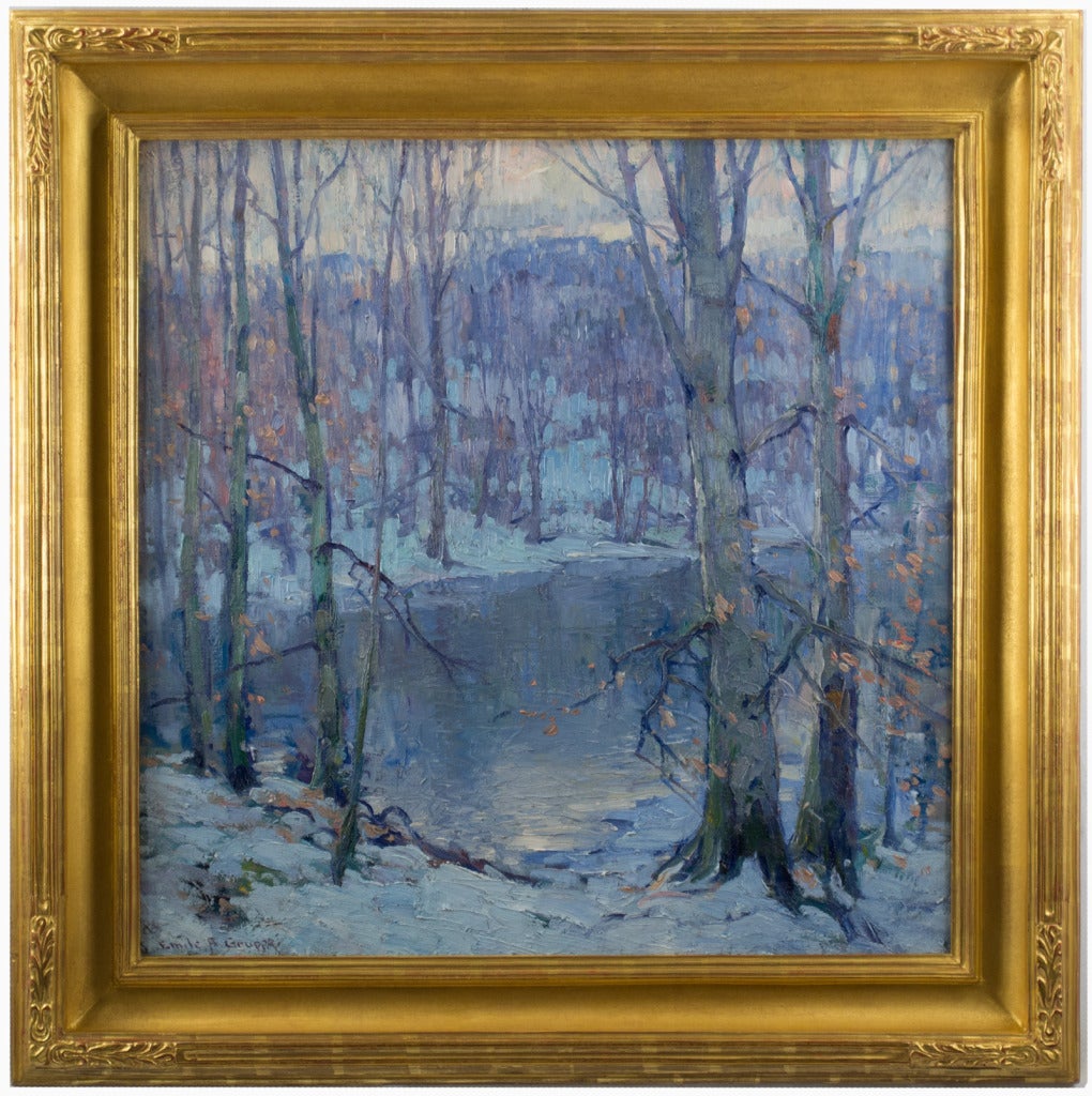 Emile Albert Gruppe Landscape Painting - Winter