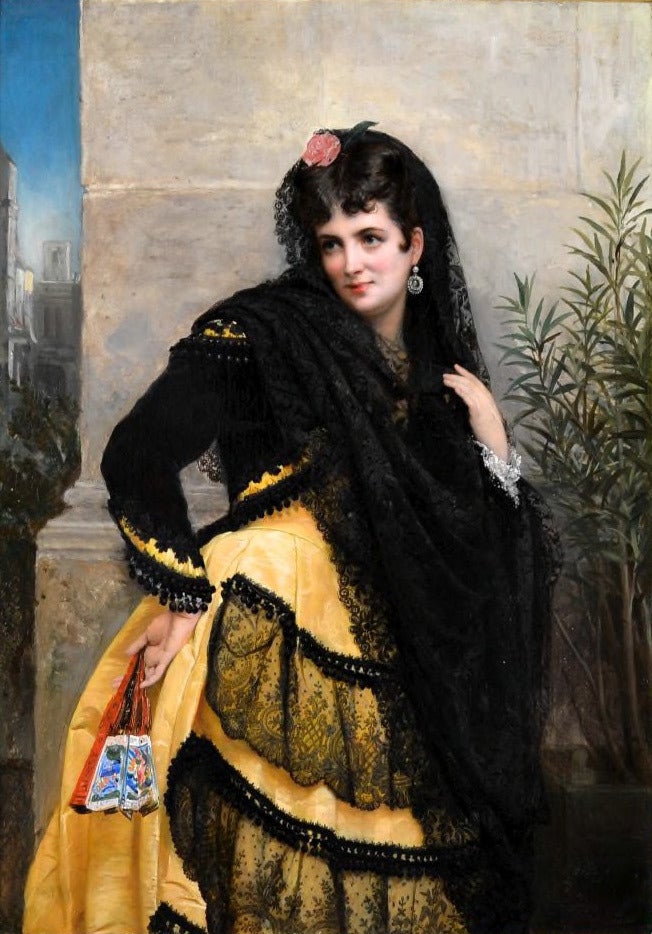 Spanish Beauty - Painting by Wiliam Oliver