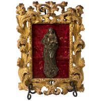 Silvered Bronze Baroque Madonna and Child