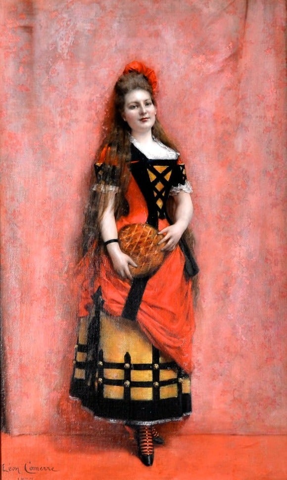 Portrait of Jeanne Marie ThÃ?©rÃ?¨se Lebaudy, Comtesse de Fels - Painting by Léon Commere