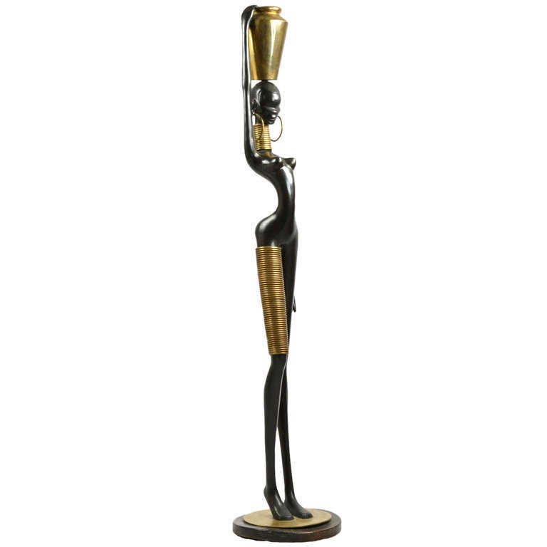 Karl Hagenauer Figurative Sculpture - Africa in a Jar