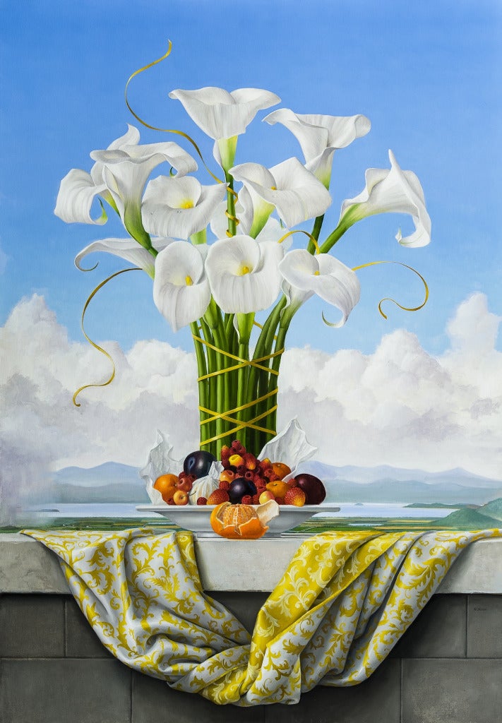 James Aponovich Still-Life Painting - Calla Lilies