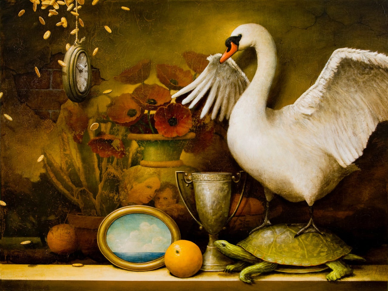 Kevin Sloan Animal Painting - The Prizes