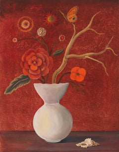 Still Life with Red Sky and Geranium