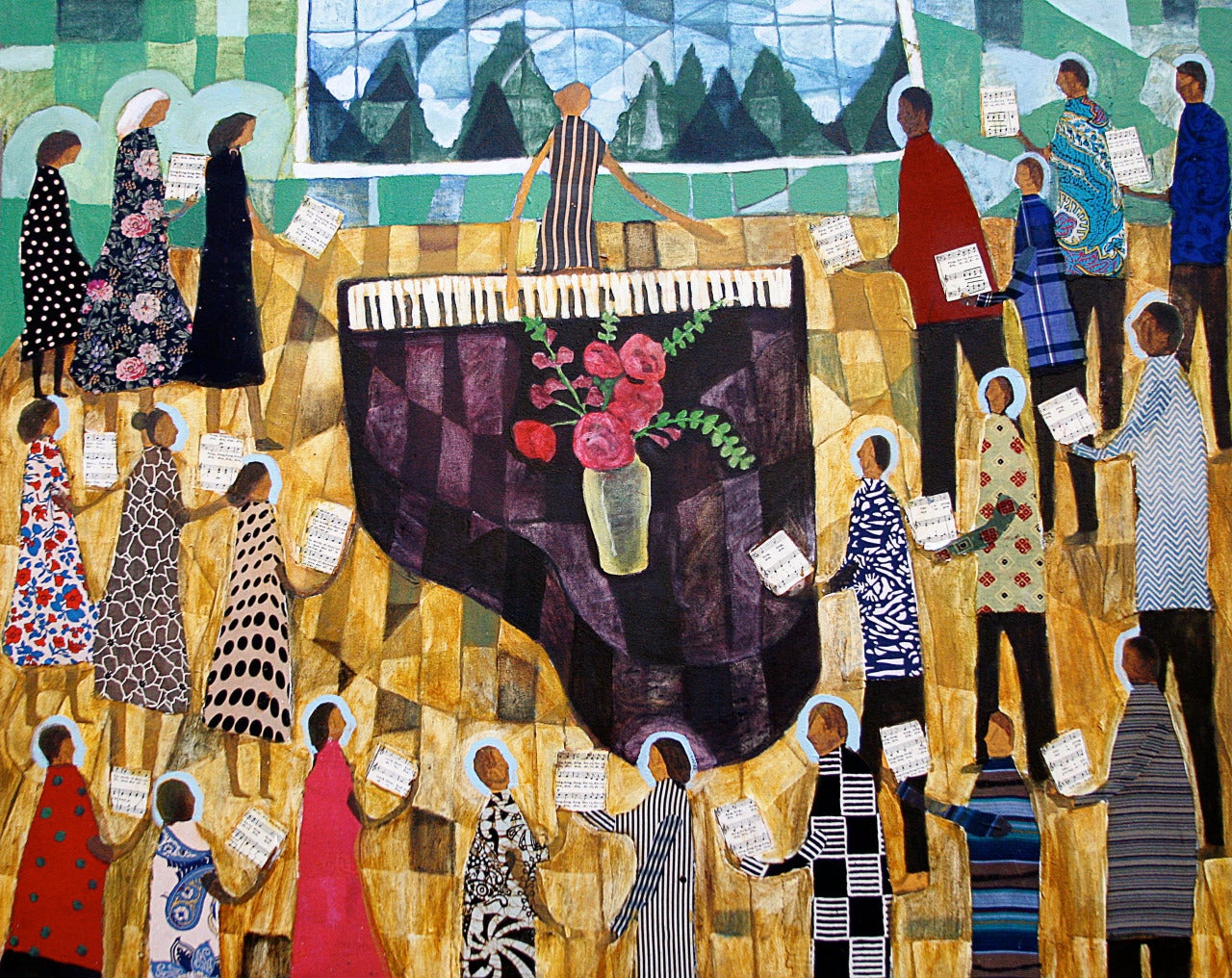 Figurative Painting Donald Saaf - Chorus