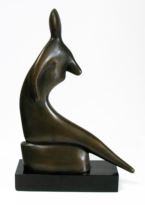 Arthur Adams Figurative Sculpture - Seated FIgure