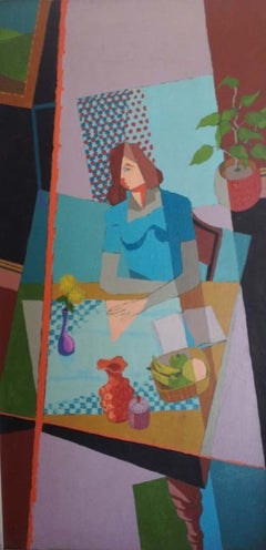 Woman in Cubist Interior