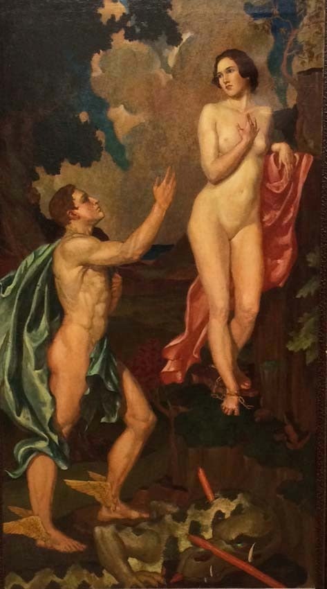 Arthur P. Koch Nude Painting - PERSEUS AND ANDROMEDA