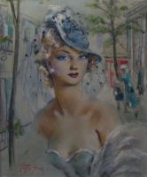 Femme dans la Rue de Paris