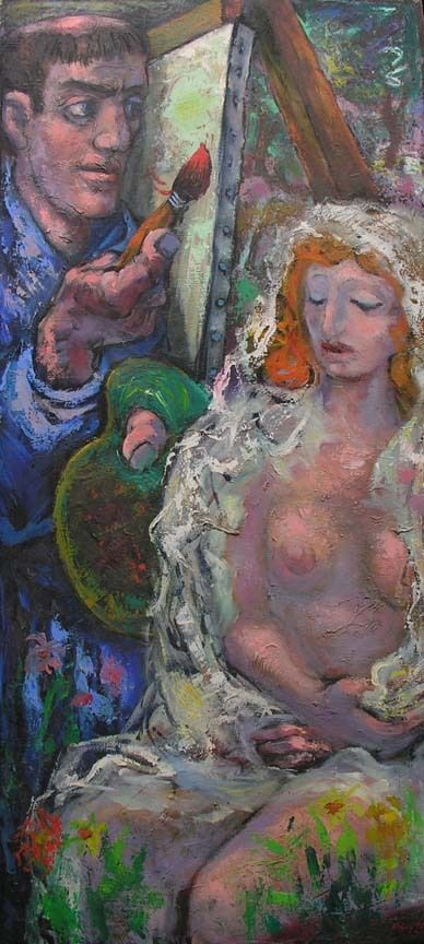 In the Studio - Painting by Byron Randall