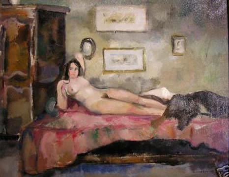 Bernard Lamotte Nude Painting - In the Bedroom