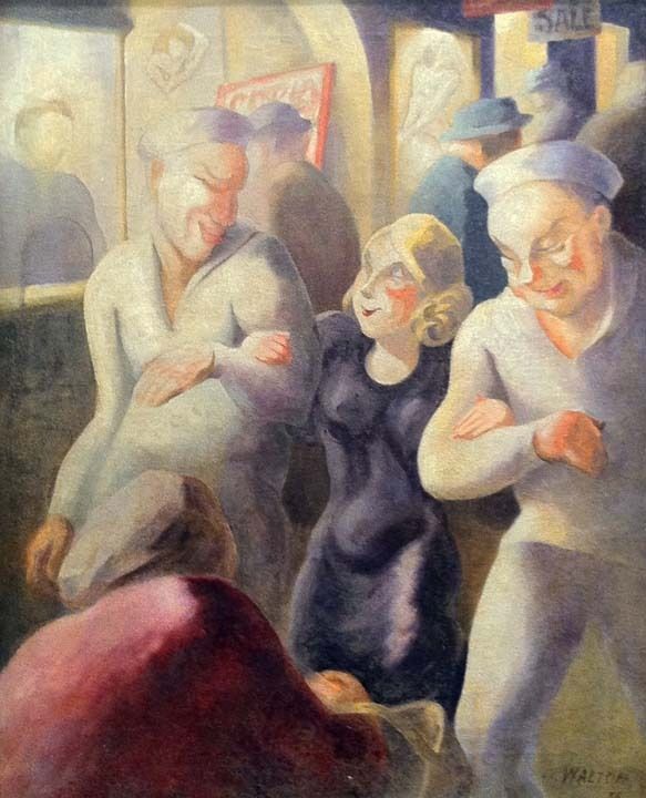 Florence Walton Pomeroy Figurative Painting - On the Town