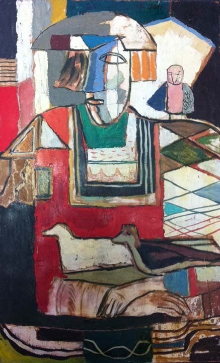 Cubist Woman - Painting by Judith Deim