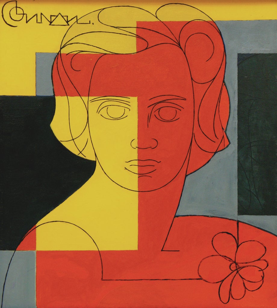 Figurative Painting Georges Connan - Portrait Modernity
