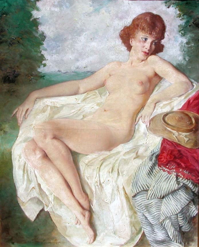 Maria Szantho Figurative Painting - In the forrest