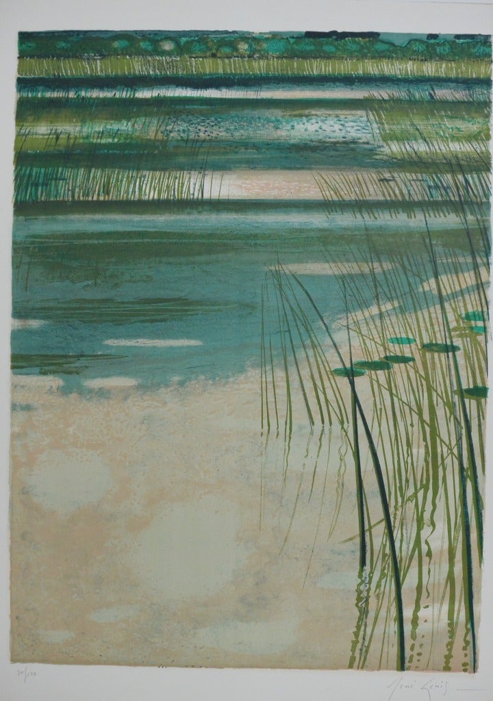 René Genis Landscape Print - Les roseaux