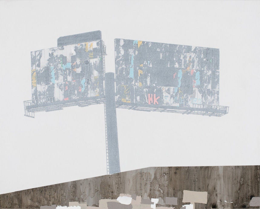 Untitled (billboard study) - Painting by Erik Benson