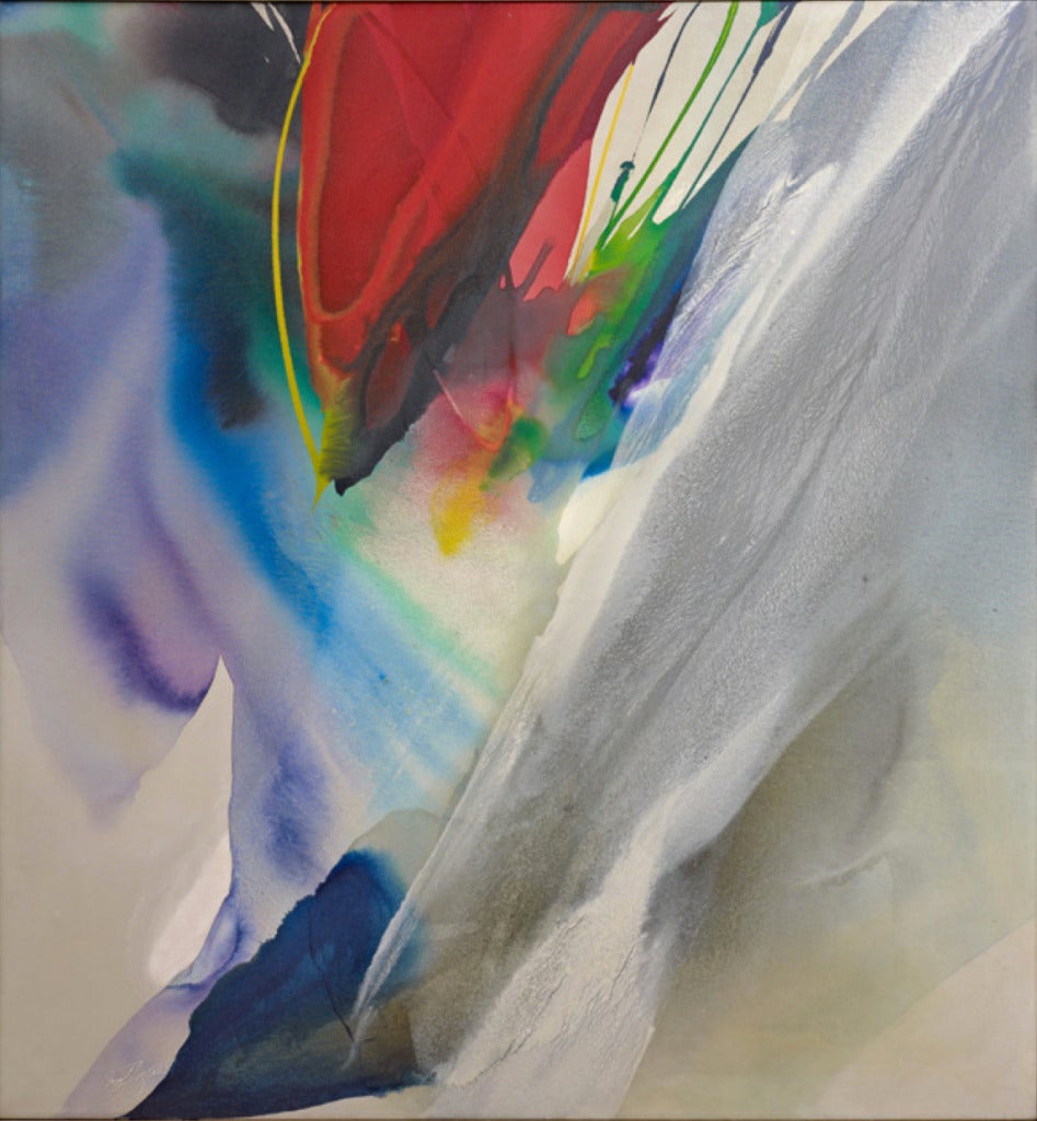 Paul Jenkins Abstract Painting - Phenomena Spectrum Hour Glass