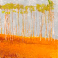 Southern Pines Out of a Red Ground