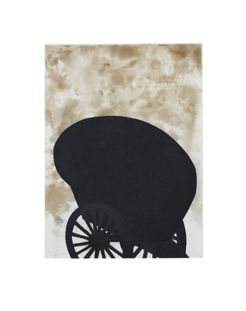 Martin Puryear Abstract Print - Black Cart