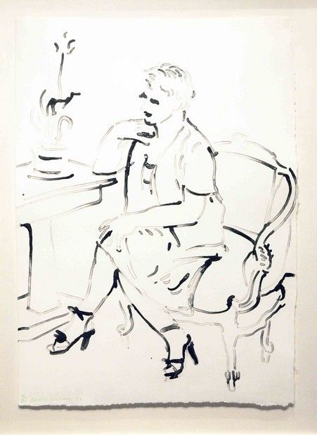 Celia Elegant - Print by David Hockney